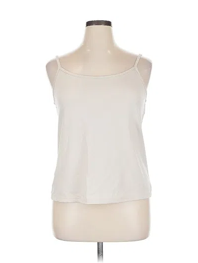 Pre-owned Lane Bryant Tank Top Ivory Strapless Neckline Tops In White