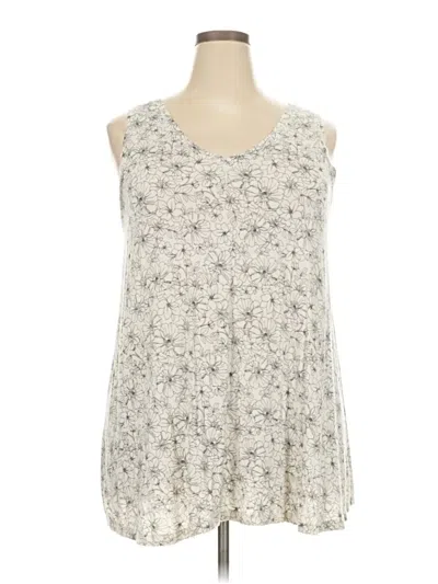 Pre-owned Lane Bryant Tank Top Ivory Strapless Neckline Tops In White