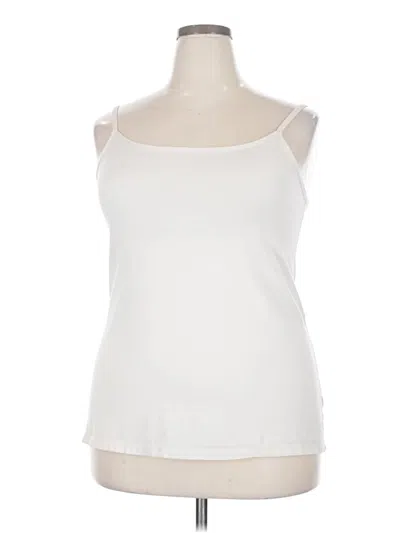 Pre-owned Lane Bryant Tank Top Ivory Strapless Neckline Tops In White