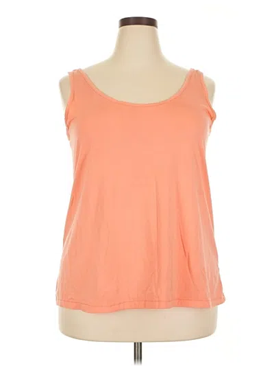 Pre-owned Lane Bryant Tank Top Orange Cold Shoulder Neckline Tops