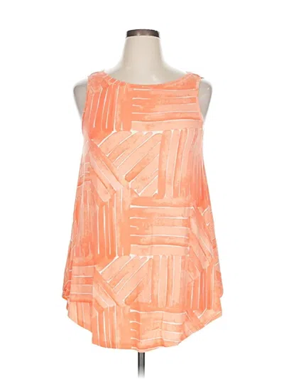 Pre-owned Lane Bryant Tank Top Orange Square Neckline Tops
