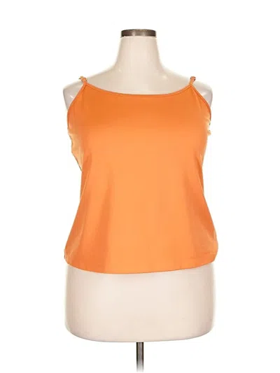 Pre-owned Lane Bryant Tank Top Orange Strapless Neckline Tops