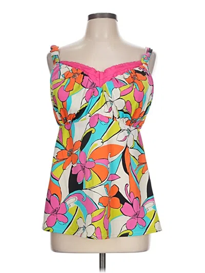 Pre-owned Lane Bryant Tank Top Orange Strapless Neckline Tops
