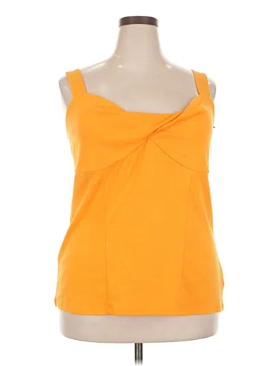 Pre-owned Lane Bryant Tank Top Orange Strapless Neckline Tops