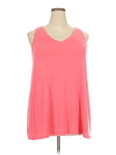 Pre-owned Lane Bryant Tank Top Pink Halter Neckline Tops