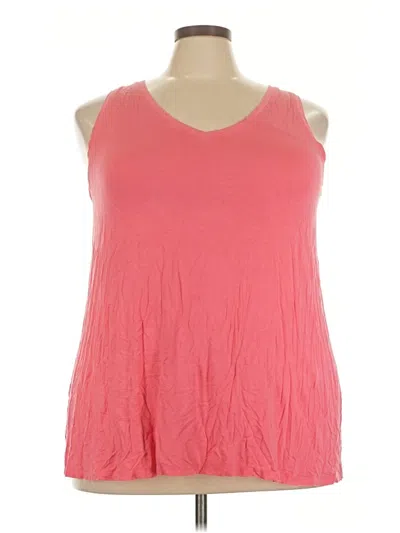 Pre-owned Lane Bryant Tank Top Pink Halter Neckline Tops