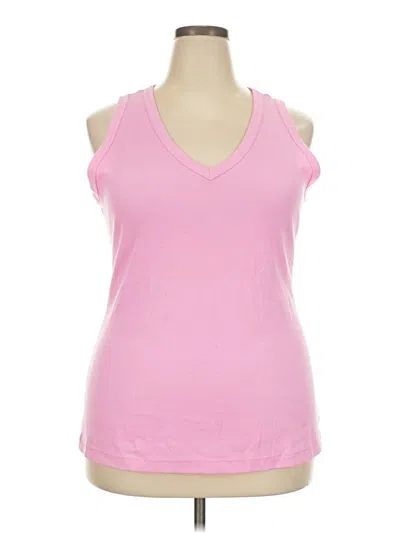 Lane Bryant Tank Top Pink Halter Neckline Tops