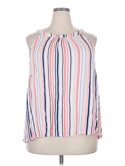 Pre-owned Lane Bryant Tank Top Pink Halter Neckline Tops