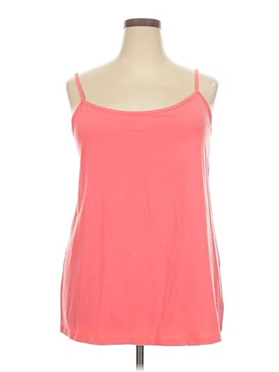 Pre-owned Lane Bryant Tank Top Pink Strapless Neckline Tops