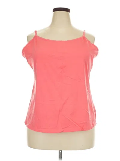 Pre-owned Lane Bryant Tank Top Pink Strapless Neckline Tops