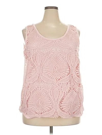 Pre-owned Lane Bryant Tank Top Pink Strapless Neckline Tops