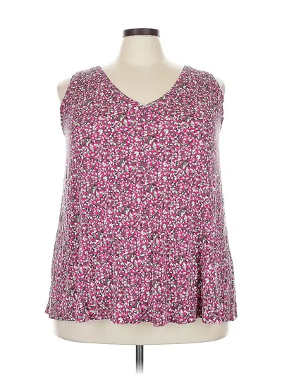 Pre-owned Lane Bryant Tank Top Pink Sweetheart Neckline Tops