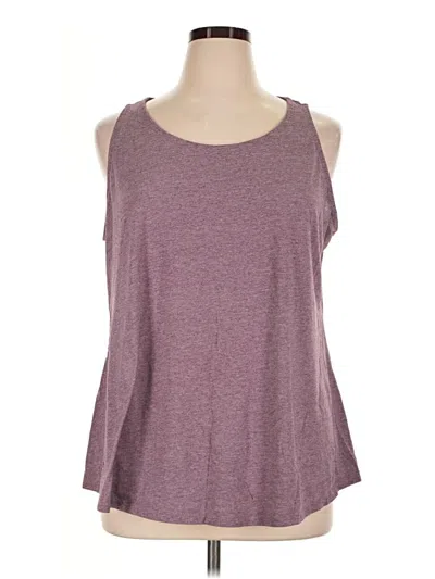 Pre-owned Lane Bryant Tank Top Purple Cold Shoulder Neckline Tops