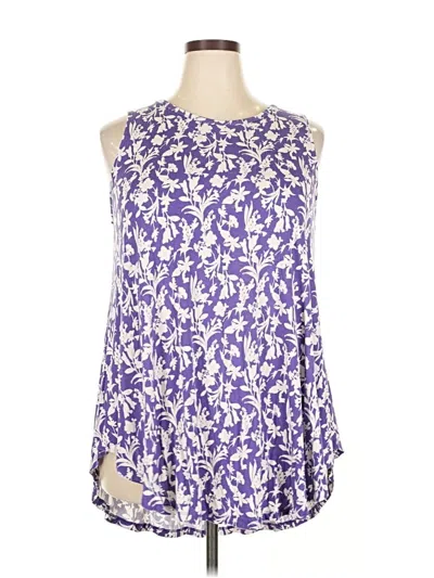 Pre-owned Lane Bryant Tank Top Purple Halter Neckline Tops