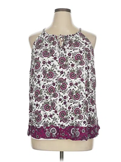 Pre-owned Lane Bryant Tank Top Purple Halter Neckline Tops