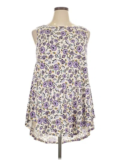Pre-owned Lane Bryant Tank Top Purple Halter Neckline Tops