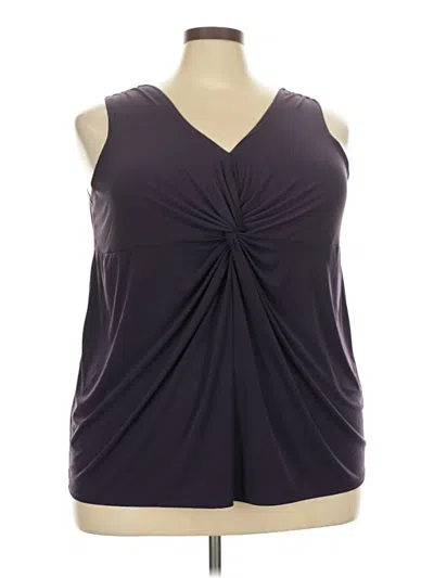 Pre-owned Lane Bryant Tank Top Purple Plunge Neckline Tops