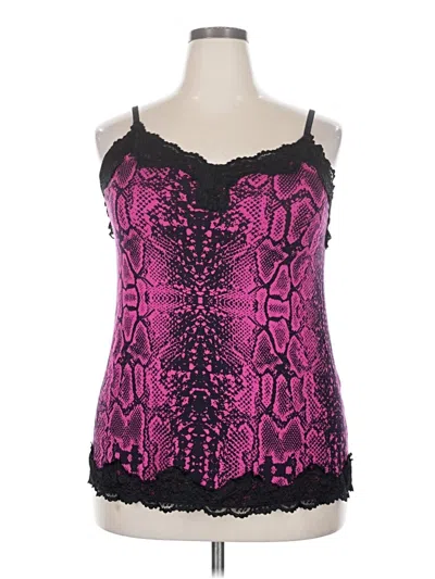 Pre-owned Lane Bryant Tank Top Purple Strapless Neckline Tops