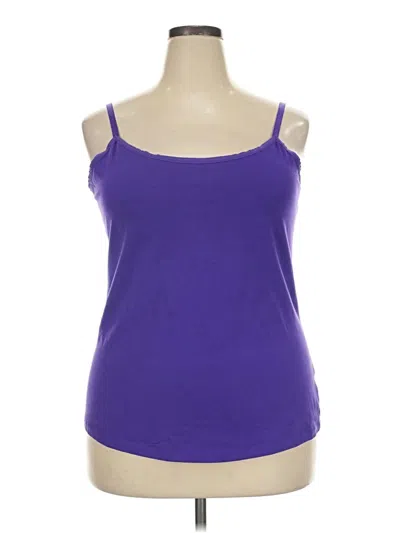 Pre-owned Lane Bryant Tank Top Purple Strapless Neckline Tops