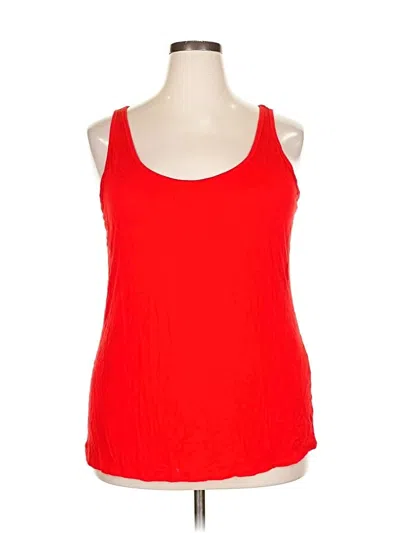 Pre-owned Lane Bryant Tank Top Red Halter Neckline Tops