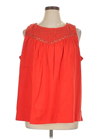 Pre-owned Lane Bryant Tank Top Red Halter Neckline Tops