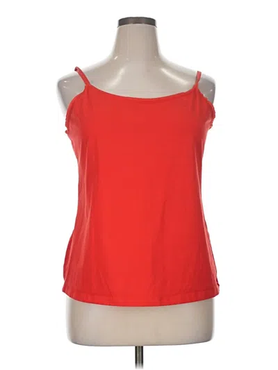 Pre-owned Lane Bryant Tank Top Red Strapless Neckline Tops