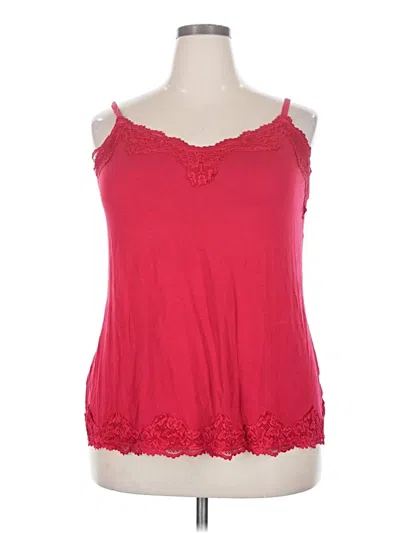 Pre-owned Lane Bryant Tank Top Red Strapless Neckline Tops