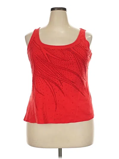 Pre-owned Lane Bryant Tank Top Red Strapless Neckline Tops
