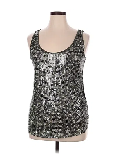 Pre-owned Lane Bryant Tank Top Silver Strapless Neckline Tops
