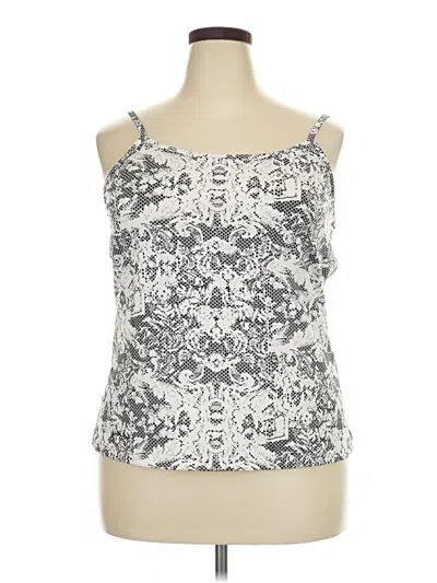 Pre-owned Lane Bryant Tank Top Silver Strapless Neckline Tops