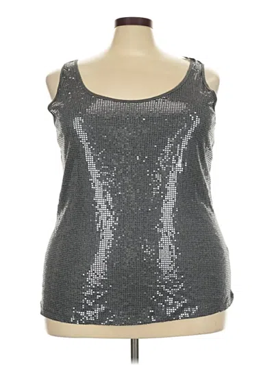 Lane Bryant Tank Top Silver Strapless Neckline Tops