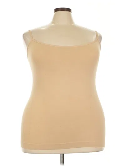 Pre-owned Lane Bryant Tank Top Tan Strapless Neckline Tops