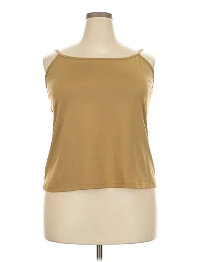 Pre-owned Lane Bryant Tank Top Tan Strapless Neckline Tops