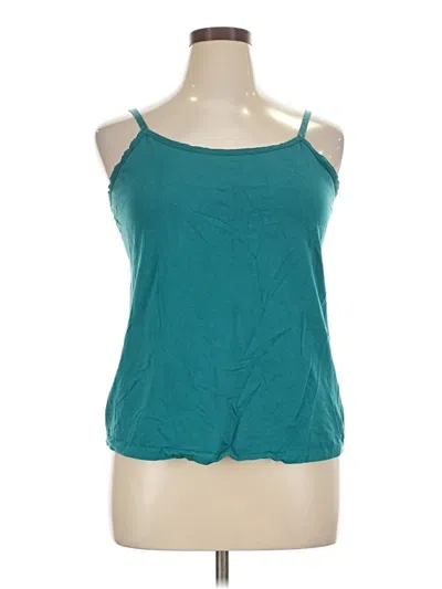 Pre-owned Lane Bryant Tank Top Teal Halter Neckline Tops