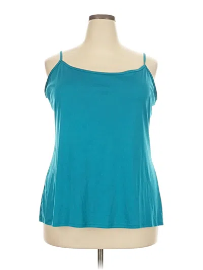 Pre-owned Lane Bryant Tank Top Teal Strapless Neckline Tops