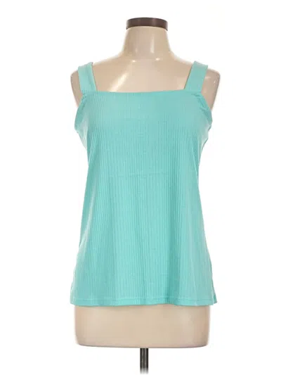 Pre-owned Lane Bryant Tank Top Teal Strapless Neckline Tops