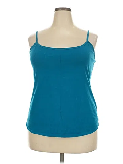 Pre-owned Lane Bryant Tank Top Teal Strapless Neckline Tops