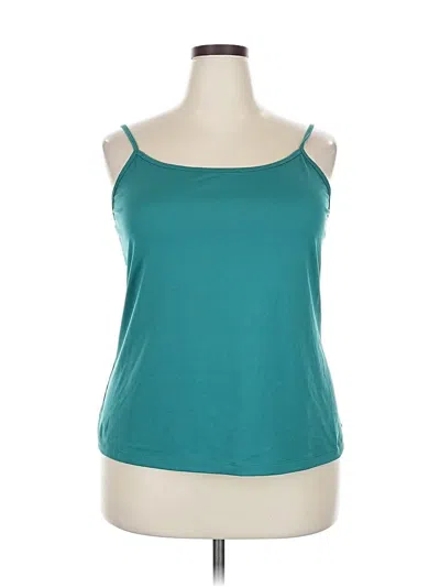 Pre-owned Lane Bryant Tank Top Teal Strapless Neckline Tops In Blue
