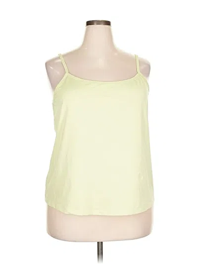 Pre-owned Lane Bryant Tank Top Yellow Halter Neckline Tops