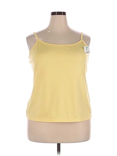 Pre-owned Lane Bryant Tank Top Yellow Halter Neckline Tops
