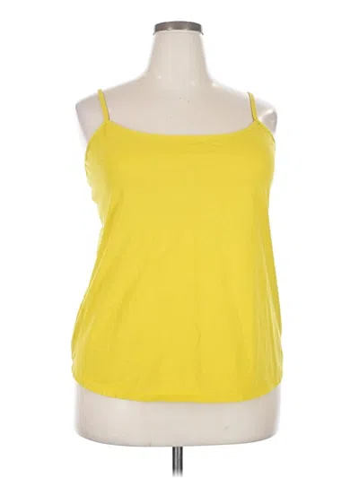 Pre-owned Lane Bryant Tank Top Yellow Open Neckline Tops