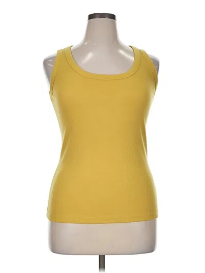 Pre-owned Lane Bryant Tank Top Yellow Scoop Neck Tops