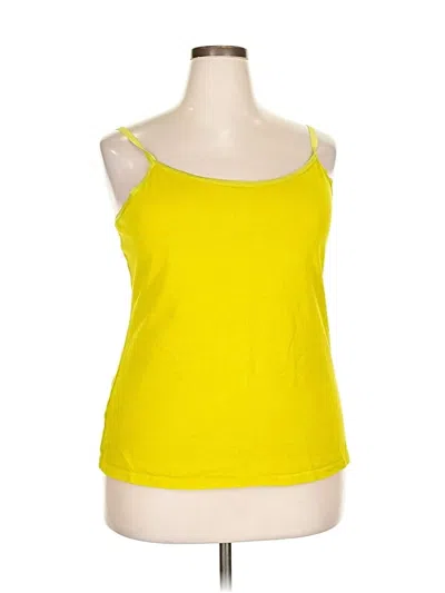 Pre-owned Lane Bryant Tank Top Yellow Strapless Neckline Tops