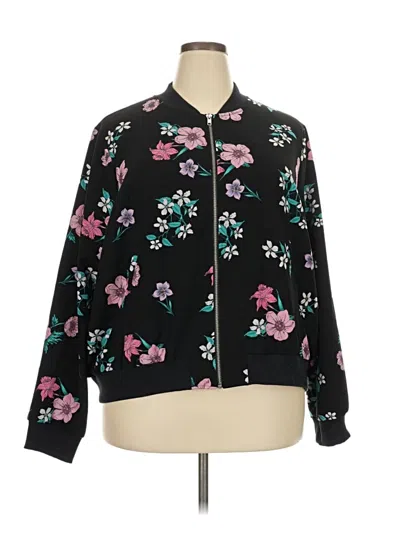 Pre-owned Lane Bryant Track Jacket In Black