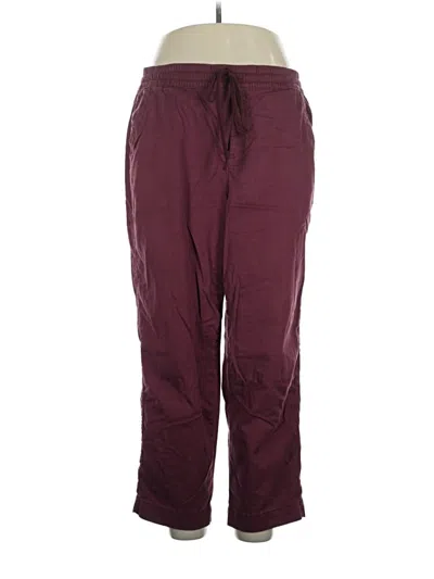 Pre-owned Lane Bryant Track Pants In Burgundy
