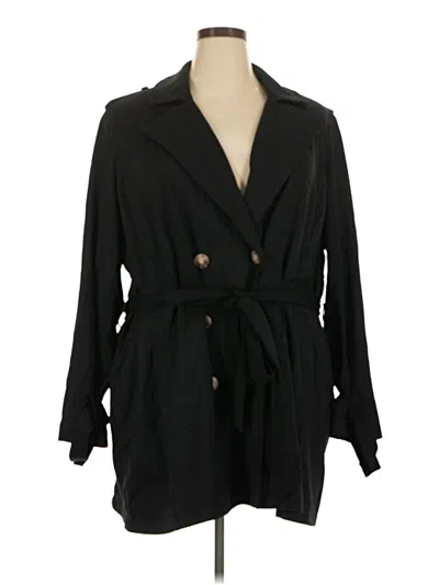 Lane Bryant Trenchcoat In Black