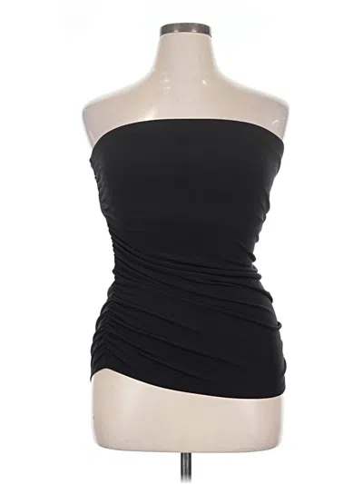 Pre-owned Lane Bryant Tube Top Black Strapless Neckline Tops