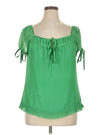 Pre-owned Lane Bryant Tube Top Green Strapless Neckline Tops