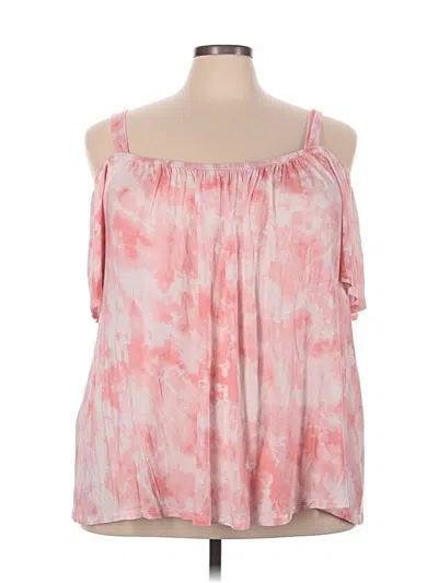 Pre-owned Lane Bryant Tube Top Pink Cold Shoulder Neckline Tops