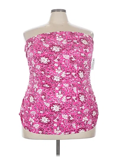 Lane Bryant Tube Top Pink Strapless Neckline Tops